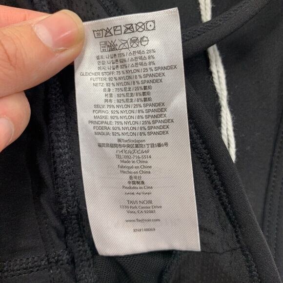 Tavi Noir Studio Sports Bra Women XS Extra Small Ebony Padded Low Impact Support - Picture 12 of 14